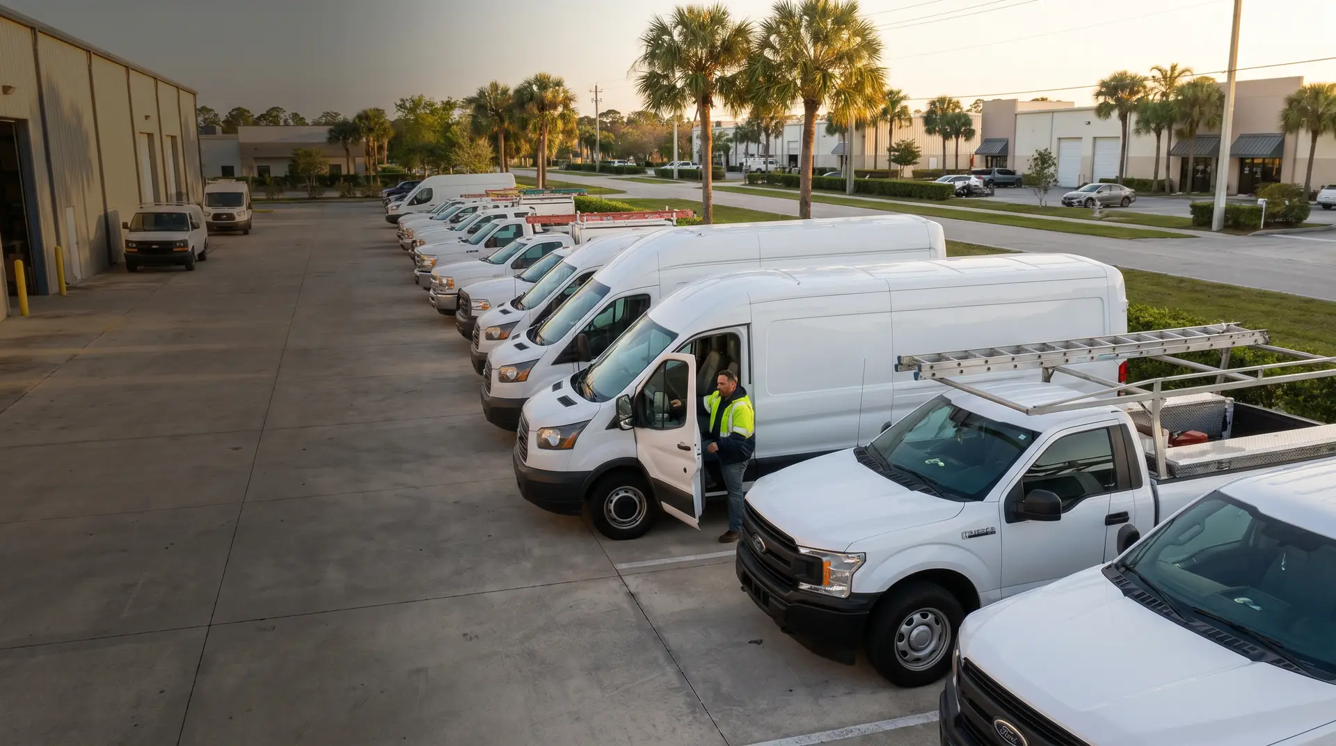 Commercial work vehicles used by a Florida business, the exposure commercial auto insurance covers