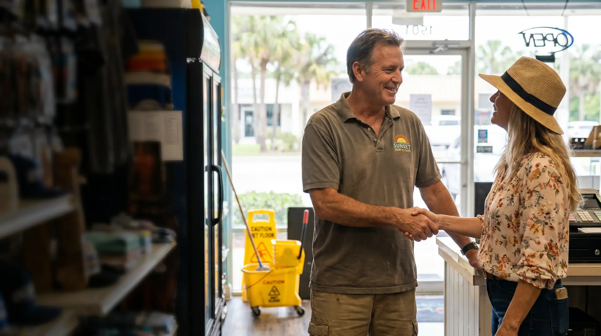A customer area in a Florida retail business where everyday premises and operations liability exposure exists