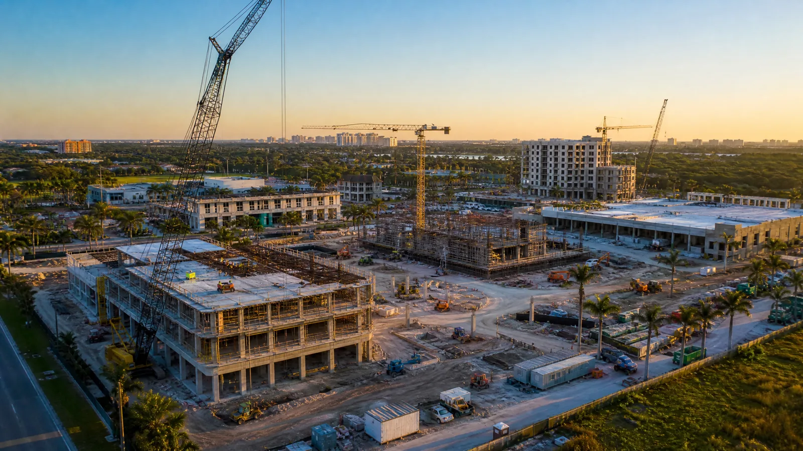 Multiple active Florida construction projects running at once — the scenario a per-project aggregate protects
